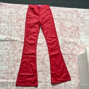edikted flare leather pants